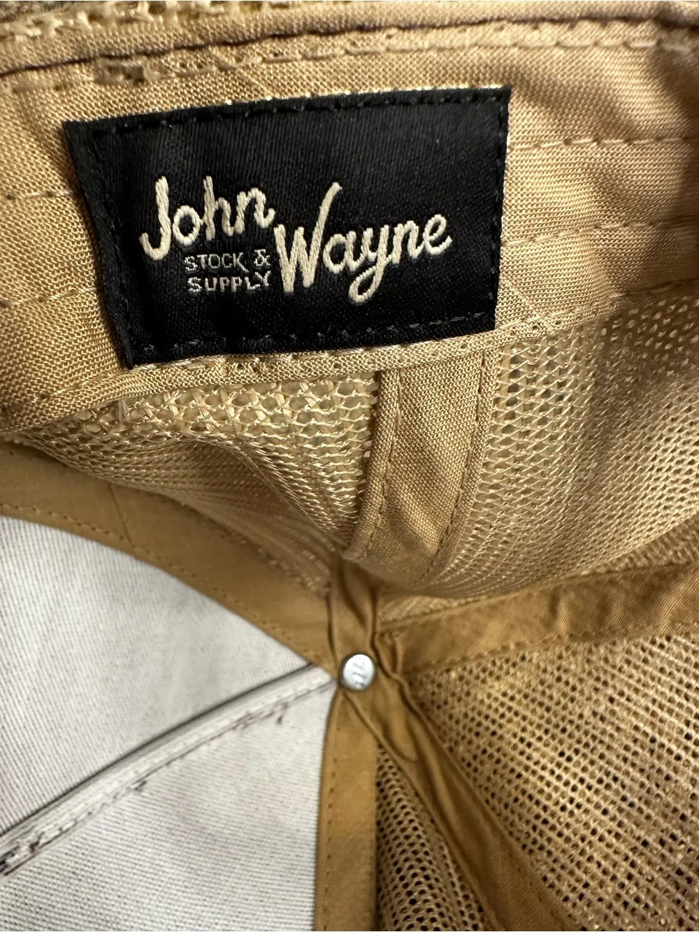 John Wayne GRIT Trucker Hat - Brown with Yellow Patch